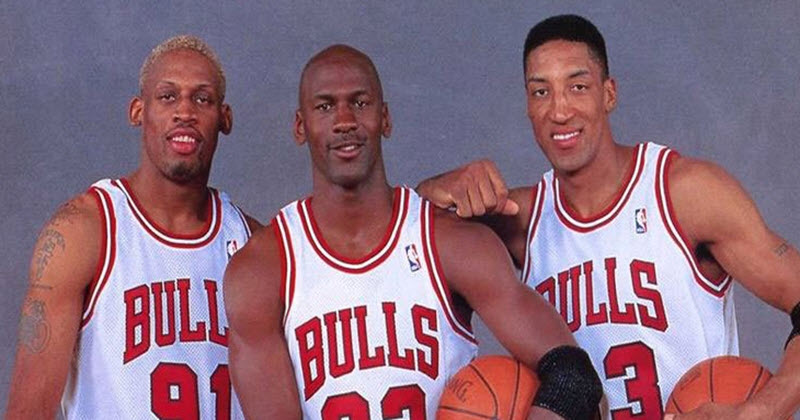 Michael Jordan, Scottie Pippen, Dennis Rodman
